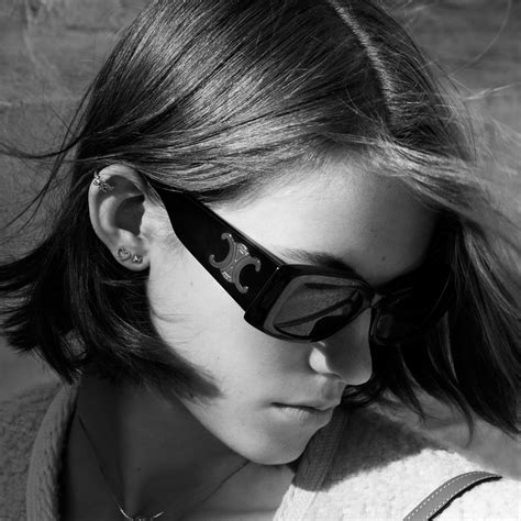 celine black triomphe sunglasses|TRIOMPHE XL 01 SUNGLASSES IN ACETATE .